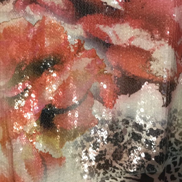 Style&co. 2X floral&sequin design w/ Asymmetrical - Picture 3 of 5